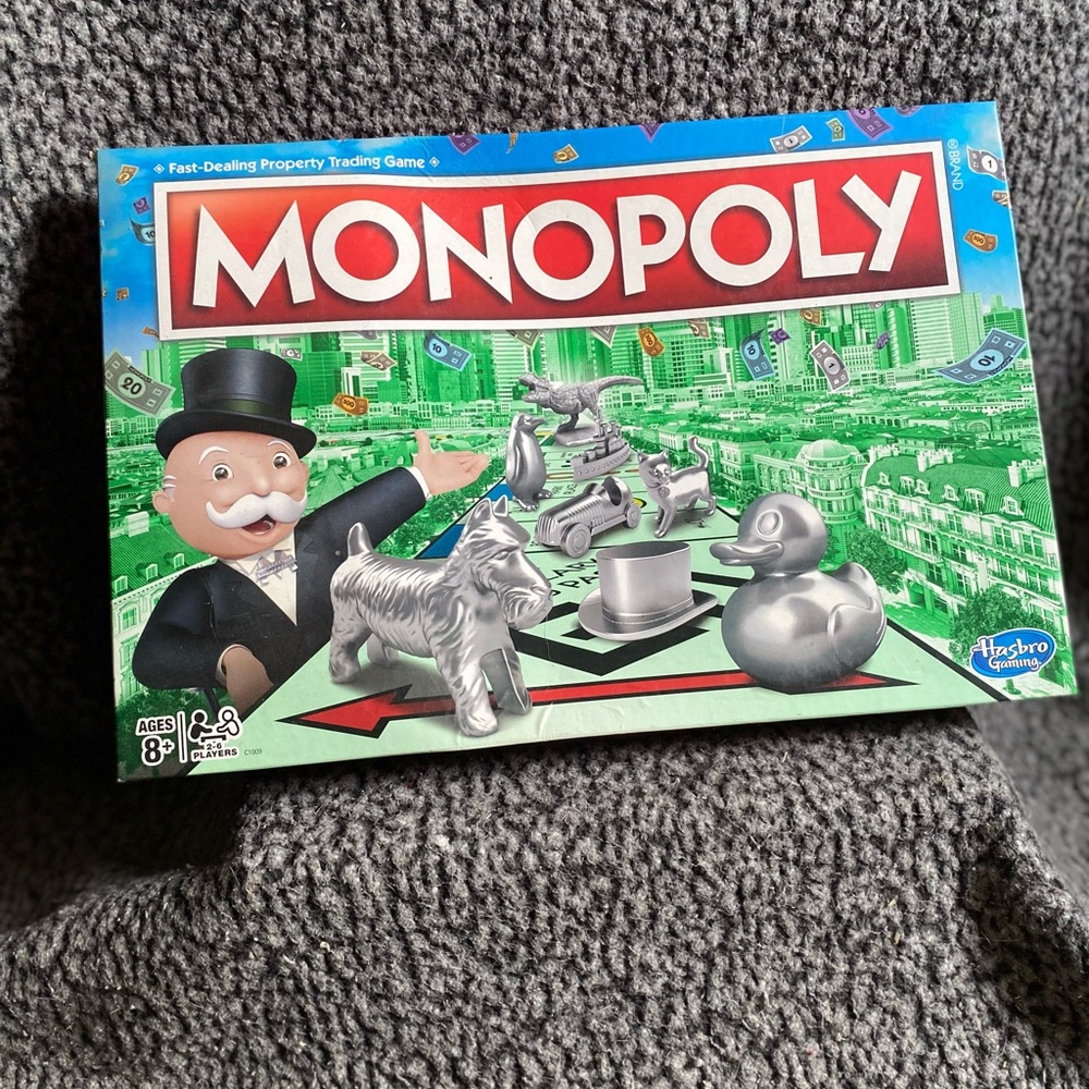 Hasbro Monopoly Game with Silver Tokens